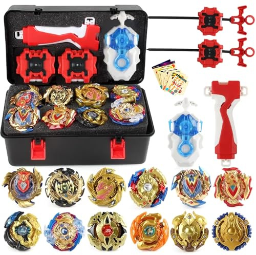 Keapoote 12 Pcs Peonzas Juego Giroscopios De Combate Aceleración Gyro Juguete 07A