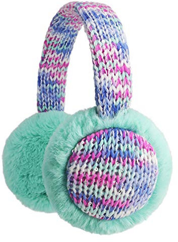 Zeltauto Kids Earmuffs Knit Ear Warmer Winter Warm Plush Ear Muffs for Girls and Boys (Aqua)