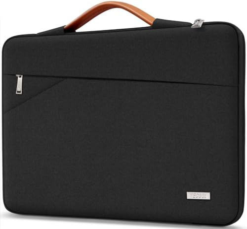 TECOOL 16 Zoll Laptoptasche Hülle für MacBook Pro 16 M5 M4 M3 M2 M1 2026-2019, 16'' ASUS Vivobook 16, Lenovo Thinkbook/Ideapad 16 Dell HP Laptop Tasche Wasserdicht Stoßfestes Schutzhülle,Schwarz