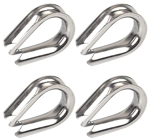 FEEIMOL M14 Kauschen Edelstahl Drahtseilkauschen Kabelkausche Seilkausche Stahlseilkausche Rigging Werkzeuge für Drahtseil Seil Windenseil