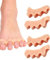 CULEB Separatore Dita Piede,Distanziatore Dita Piedi Unisex，Per Esercizi Yoga, Correzione Del Piede,il Sollievo Dal Dolore Dell’Alluce Valgo(2 Paia,Beige)