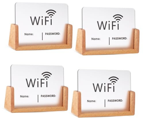 Alipis 4 Pièces Panneau D'invite En Acrylique Mot De Passe Wifi Signe Wifi Signe De Mot De Passe Pour Les Entreprises Petit Rappel De Mot De Passe Wifi Signe De Mot De Passe Wifi Hôtel