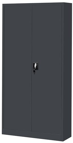 Jan Nowak Armoire à Outils TC007 Armoire d'atelier Métallique avec 7 Tiroirs Portes battantes Tôle d'acier 185 cm x 92 cm x 50 cm Anthracite
