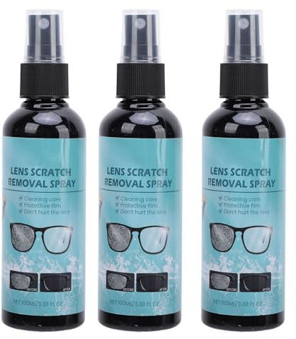 Haofy Removedor de Arañazos de Lente Limpiando Rápidamente Las Gafas de Sol en Aerosol Limpiador 100 Ml X 3 para Pantalla de Vidrio