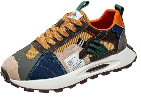 Generisch Sneaker da uomo ortopedici scarpe da corsa da uomo con ammortizzazione scarpe sportive colorate scarpe da ginnastica leggere scarpe fitness traspiranti scarpe con lacci antiscivolo scarpe da