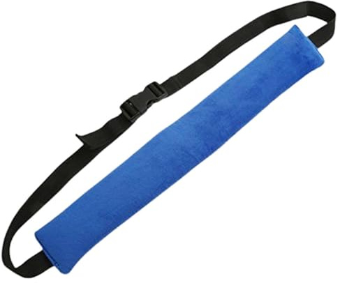 PAMINGONO Cinturón de Seguridad para Ñiño Reutilizable y Flexible en Tejido Azul, Diseño Sencillo y Delicado para Tronas Portátiles y Carros de Compra
