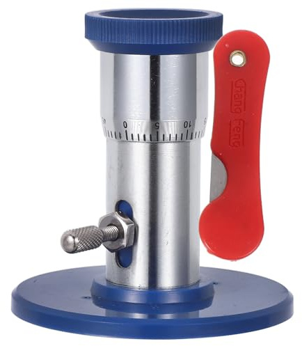 Toddmomy Microtome Manuel en Métal pour Laboratoire de Biologie, Trancheuse à Tissus Végétaux Argentée, Préparation D'échantillons Uniformes pour Apprentissage Scolaire Couleur Aléatoire