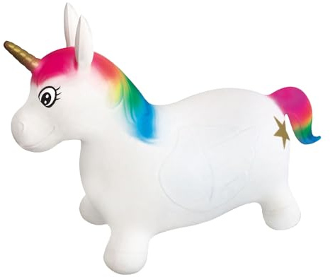 Mondo Toys - Unicorn Ride-On Unicorno gonfiabile cavalcabile per bambini - Unicorno Gonfiabile da Cavalcare - Animale saltellante - Alta qualità - 09132