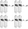 XFORT Richmond Lever Latch Scroll Door Handles, Set for Wooden Doors, Internal Handles, [4 Pairs] Polished Chrome
