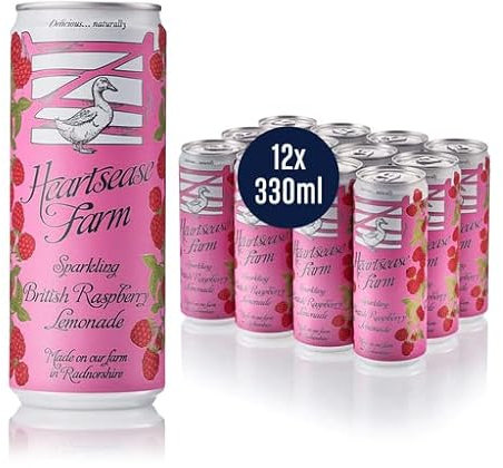 Heartsease Farm Sparkling Raspberry Lemonade 330ml