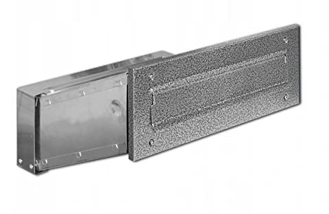 Buzón de acero inoxidable para montaje en pared (plata antigua)