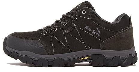 Peter Storm Men’s Silverdale II Walking Shoeswith High Traction Rubber Sole, Durable Suede Upper, Waterproof, (Black, UK Footwear Size System, Adult, Men, Numeric, Medium, 8)