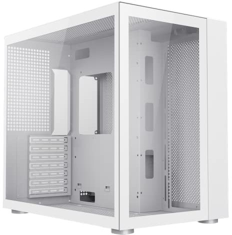 GameMax Infinity Mid-Tower ATX PC Gaming Case, Tempered Glass Side Panel | White