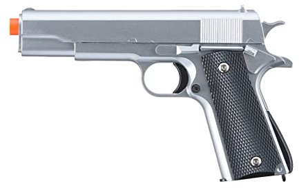 Golden Ball 330 FPS Airsoft 1911 Metal Spring Powered Airsoft Pistol - Silvery