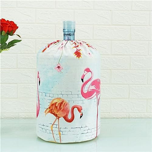 Highdi Dispensador De Agua Cubiertas De Barril Cubierta Antipolvo Cubiertas Elásticas para Enfriador De Agua Dispensador De Agua Reutilizable Cubierta De Cubo Protector (18,9 litros,Flamenco)