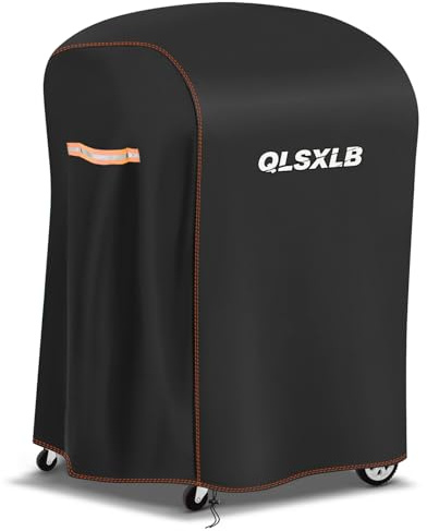 QLSXLB Grillöverdrag för utomhusbruk, 420D oxfordtyg vattentätt grillöverdrag 77 x 70 x 110 cm, rivbeständig grillduk mot damm snö regn sol UV-strålar svart