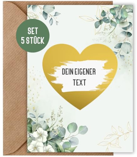 Things of Happiness 5x Blanko Rubbelkarte Eucalyptus zum selber beschriften | Glückslos Rubbellos Überraschungskarte | Geschenk Gutschein zum Geburtstag Valentinstag Weihnachten (5 Stück Eucalyptus)