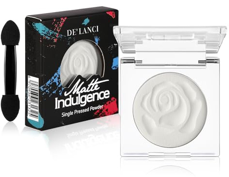Ombretto bianco opaco, compatto con applicatore, a lunga durata, impermeabile, adatto per i viaggi, ombretto bianco per Smokey Eyes, highlight, base eyeliner, taglio crease, angolo interno degli
