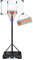 Basketballkorb Outdoor, Verstellbare Korbhöhe von 230cm bis 305cm für Kinder, Jugendliche und Erwachsene, Basketballkorb mit 105x66,5cm großer Basis und bruchsicherem Rückwand für Hinterhof/Einfahrt