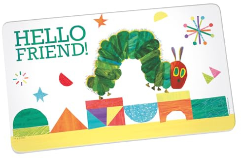 Tabla de desayuno, diseño de oruga de Hello Friend, de melamina, multicolor, 23,5 x 14,5 cm