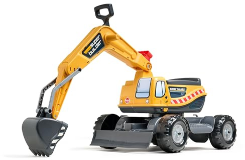 Falk - Bagger – Gelb – ab 3 Jahren – Bagger und Schaufel mit Gelenken – drehbare Kabine 150