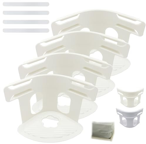 Bed Sheet Holders for Bedding with Lock Strips - New Bed Fitted Sheet Clips Grippers, Removable Heavy Duty Mattress Corner Clip Anti Slip Design, Easy to Use With Fits Most Sheet Sizes (4,White)