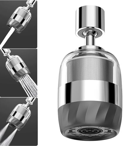Vattenkran förlängning sil kök, vridbar kran fäste 360°, svängbar dusch med filter, strålregulator M24, vattensparande lockar
