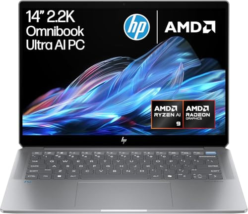 HP OmniBook Ultra 14-fd0503na 14 Laptop | AMD Ryzen AI 9 365 | 32GB RAM | 1TB SSD | AMD Radeon 880M Graphics | Touchscreen IPS Display | Windows 11 Home | Grey