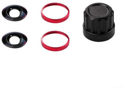 CWOQOCW Para Insta 360 X5 - Juego de lentes dobles intercambiables HD de vidrio óptico extraíble con herramienta de instalación (rojo)