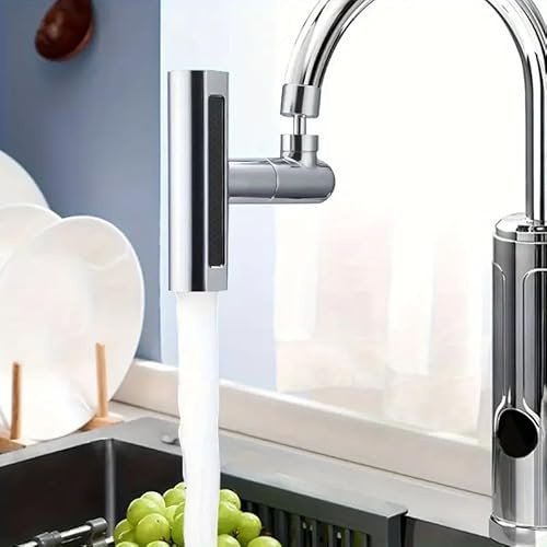 Rubinetto Rotante 4 Modalità BENESSERE In Linea® con attacco girevole a 1080° - Aeratore per rubinetto - Prolunga Spray - Adattatore Rubinetto Bagno - Faucet Extender - Must have gadget