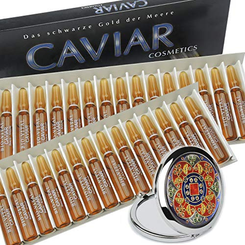 CAVIAR Anti Aging Intensiv Kur mit 30 Ampullen á 2 ml Serum zur Unterstützung der natürlichen Regenerations- und Revitalisierungsprozesse der Haut für ein frischeres Gesicht, für Hals und Dekolleté