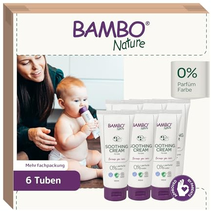 Bambo Nature Soothing Nappy Cream, Newborn Essentials, Eco-Labelled Nappy Cream, Soothes & Restores Irritated Skin, Eco Baby Soothing Cream, Baby Essentials For Newborn, Sustainable & Safe 100ml