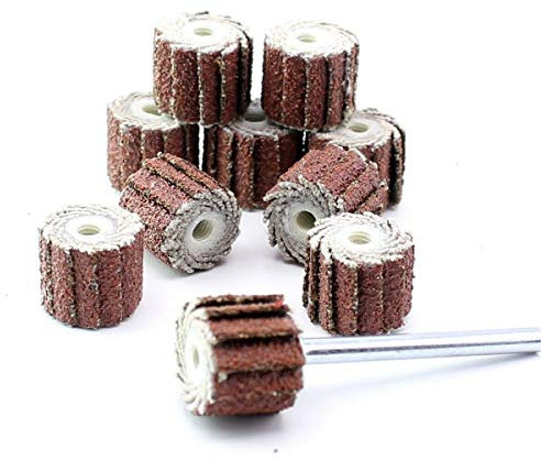 10 Stück Schleiffächer Fächerschleifer 10x10mm Körnung 120 für Dremel Proxxon Schleifer Zubehör Multifunktionswerkzeug