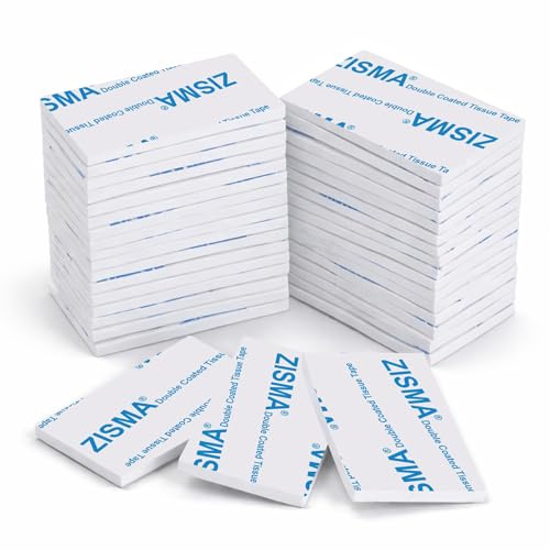 ZISMA Doppelseitiges Klebeband Extra Stark – 50 Stück Wasserfeste Montagepads Double Sided Sticky Tape 50 Pcs Heavy Duty Strong Mounting Adhesive Foam Pads Waterproof Rectangle(50mm x 30mm)