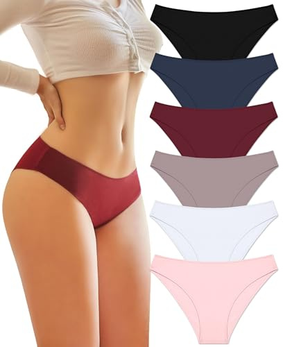 BeReady Bragas Mujer Algodon Braguitas Ropa Interior Mujer Elástico Cuecas Mulher Algodão Culotte Cintura Media Underwear Women Cómoda y Sexy Pack de 6