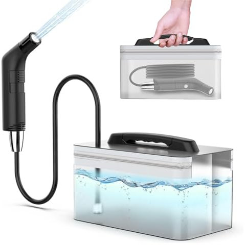 titivate Portable Electric Bidet Sprayer, Handheld Bidet Sprayer Kit, Rechargeable Travel Bidet Sprayer with 2.3L Water Tank for Hygiene Cleaning, Baby Care and Postpartum, Black, ttvJP2201