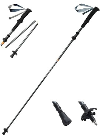 Naturehike Wanderstöcke 7075 Aluminium +3K Carbon Trekkingstöcke Ultraleicht Faltbar 103-135CM Walking Stöcke für Damen & Herren Hiking/Camping/Mountaining(EIN Stock)