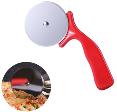 IMIKEYA couteau à pizza roulettes à pizza outils à pizza coupe-gaufres coupe pâte coupe pizza découpeur de pizza trancheuse à pizza coupe-pâte coupe-rouleau à pizza ciseaux à pizza rouge