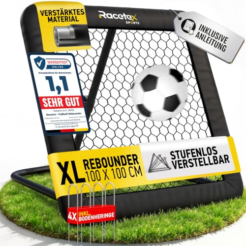 Racetex Rebounder für Fußball 100x100cm/Robuste Konstruktion für Fussball