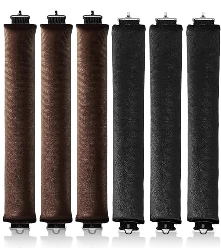 NHQZ 6 Pezzi Bigodino lungo per boccoli, Bigodini grandi per volume, Bigodini morbidi per dormire, Heatless hair curler