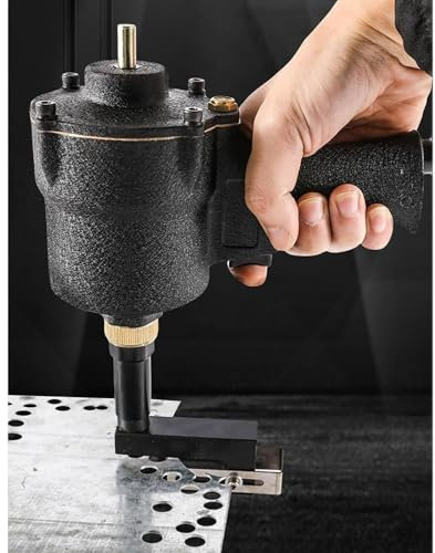Industrial Air Hole Puncher,3.2-13MM Air Metal Hole Punch Tool, Adjustable Margins, Clamp Head 360° Rotation,for Doors & Windows,Office,Factory(3.5mm)