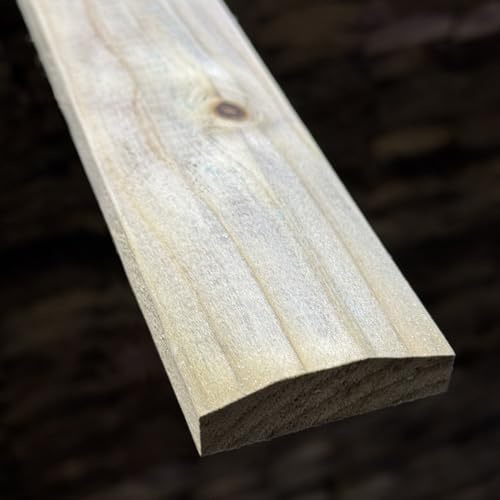 6ft Premium Wooden Fence Capping Rail Green Pressure Treated - Pack of 15