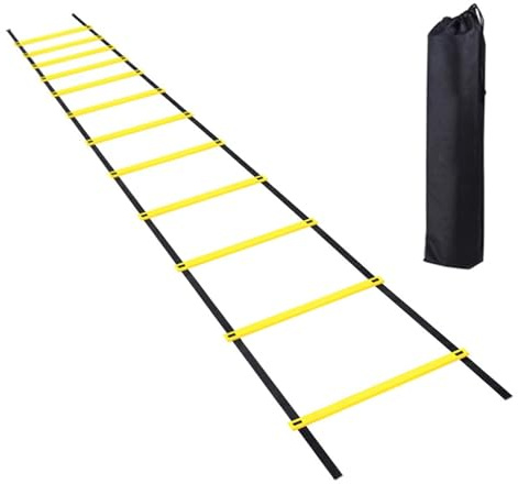 Agility Ladder Speed Training Equipment with Carry Bag 9m 29.5ft Plyometric Ladder for Improved Coordination Ideal for Athletes Adults Juniors and Kids