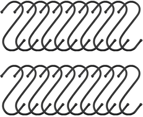 Lxtness Crochet S Acier Inoxydable Crochet Cuisine Crochets en Forme de S Suspension Accroche Ustensiles de Cuisine(Lot de 20)