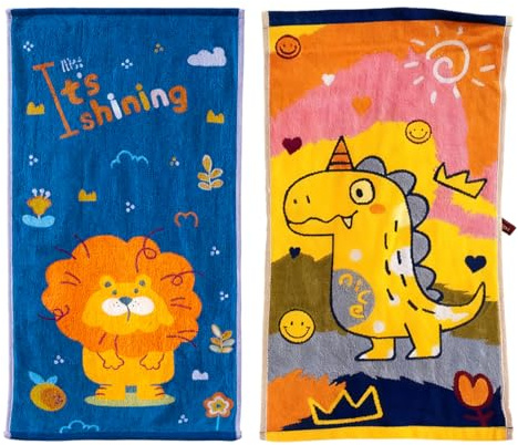 UIEXAY Juego de 2 toallas infantiles de 25 x 50 cm, Toalla Pequeña Infantil，Oallas Pequeñas para Niñas, Toallas de Manos O Paños para Niños