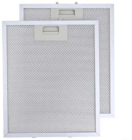 YobiLife Filtro antigrasso in metallo per cappa da cucina, 2 pezzi, in rete di alluminio, 33 x 22,9 x 1 cm, filtro antigrasso a 5 strati, ricambio per bocchetta di aspirazione della cucina