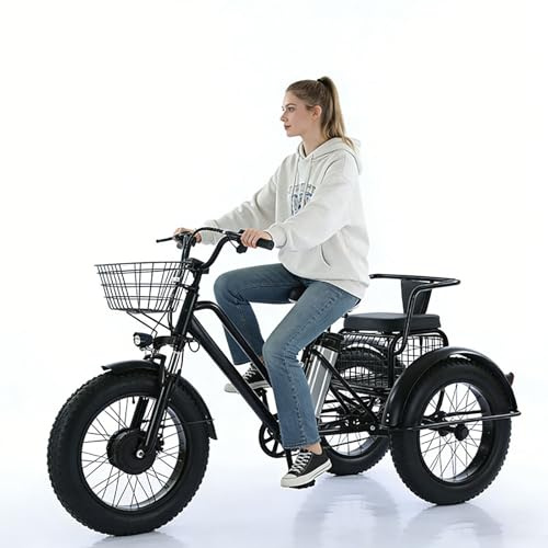 Electric Cargo Tricycle for Adults - 200kg Load Capacity, 48V Removable Battery, 35km Range - Ideal for Commuting and Travel