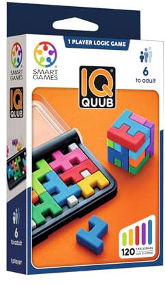 Smart Games - IQ Quub | Rompecabezas Niños Y Rompecabezas Adultos | Juegos Niños 6 Años O Más | Juegos Mesa con 120 Desafíos | Regalo Niño 6 Años O Más para 1 Jugador