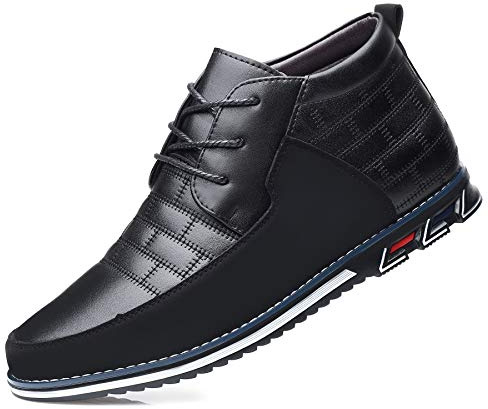 COSIDRAM Mens High-top Boots Walking Casual Comfort Shoes Business Loafers Office Dress Outdoor Sneakers