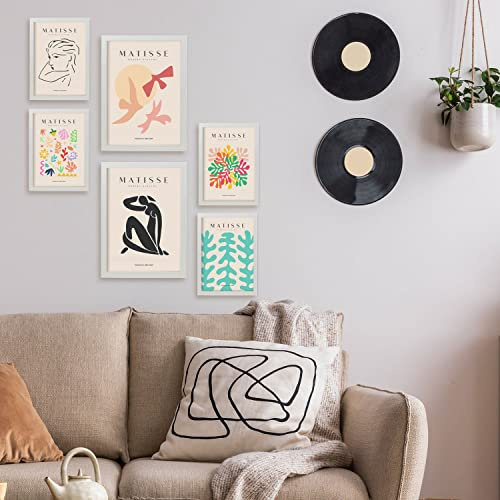 Nacnic Henri Matisse Posters Set med 6 - Frihet - Fauvism och abstrakt konstfolie för inredningsdesign och dekoration - A3 och A4 - utan ramar.
